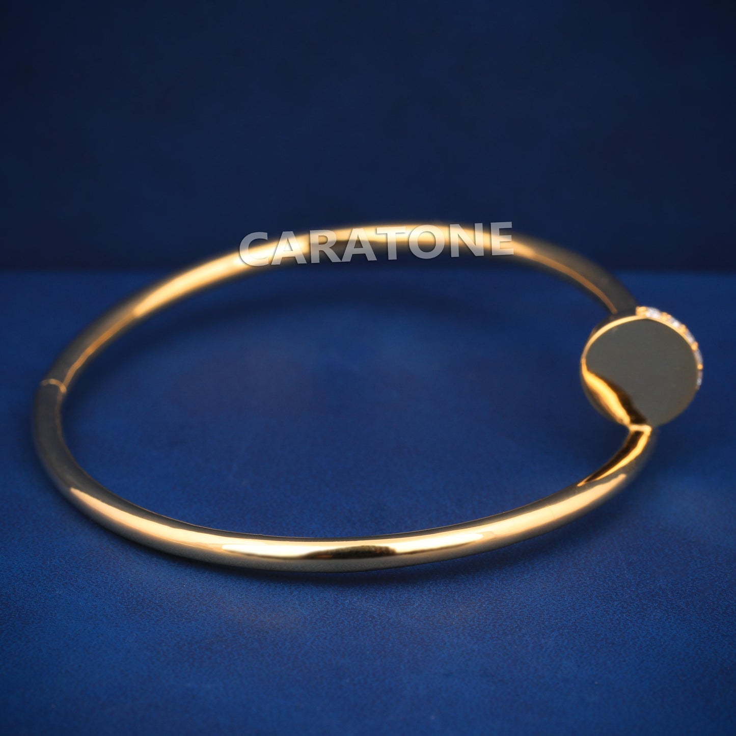 Yellow Gold Diamond Nail Bracelet for Men and Women