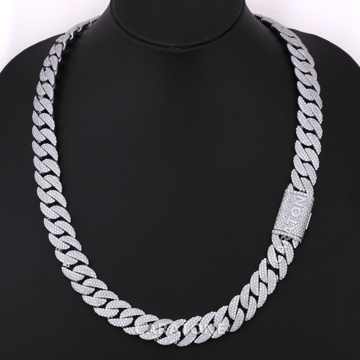 24 inch 22 mm hip hop cuban diamond chain for men d color vvs clarity