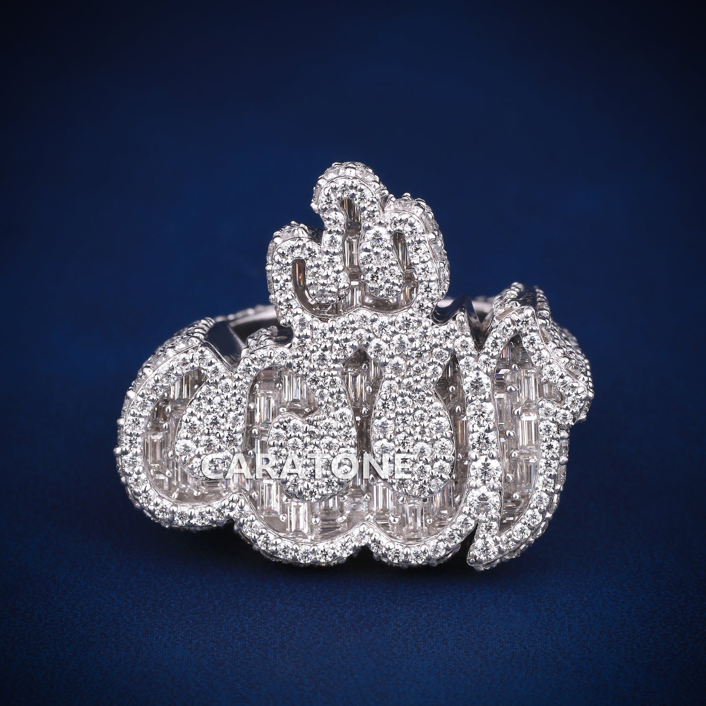 Allah named hip hop diamond ring D Color Vvs clarity