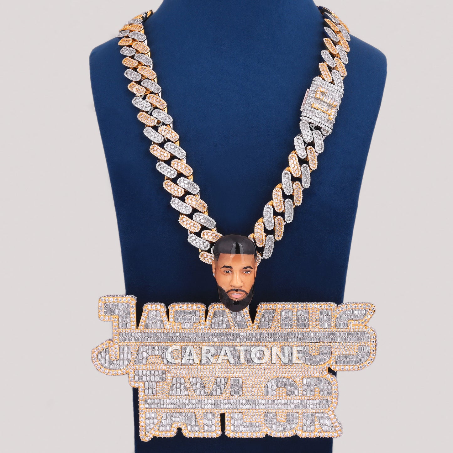 Personlized Design Chain With Pendant In 925 Sterling Silver With Lab Diamond