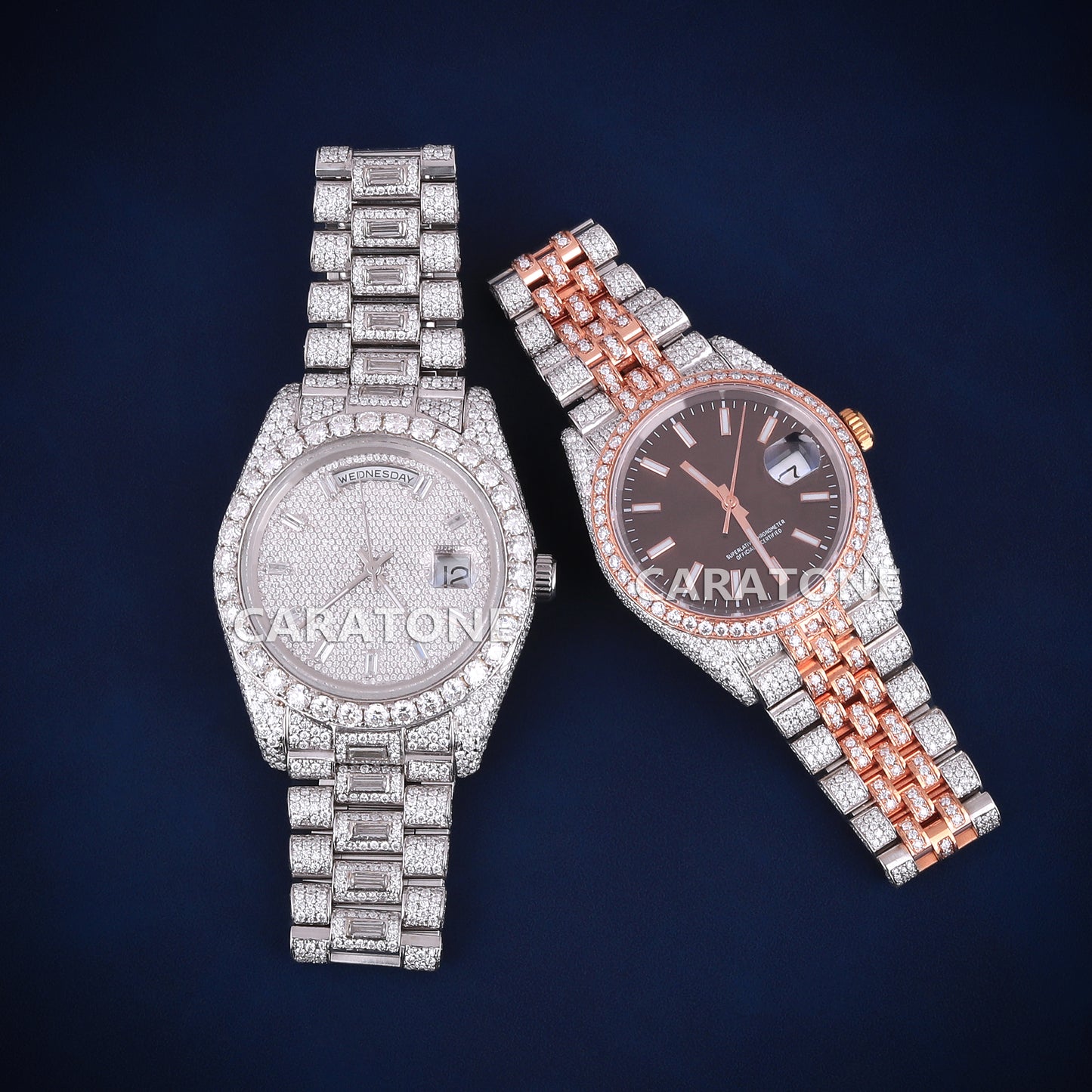 His and hers customized hip hop diamond watch this valentine