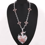 Link With Cross Chain In 925 Sterling Silver With Lab Diamond