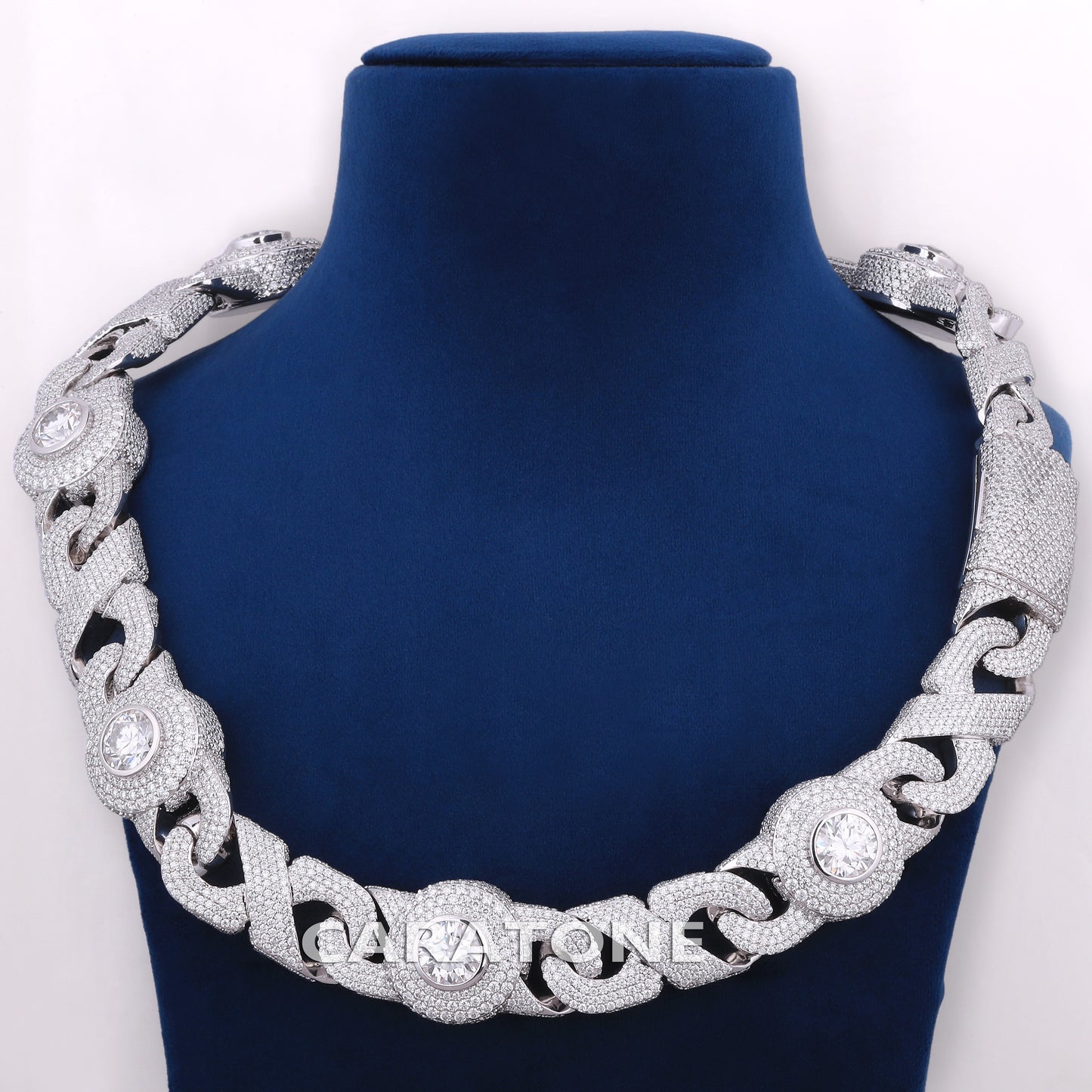 25 INCH 20 MM Infinity style diamond custom chains hip hop pass diamond tester jewelry