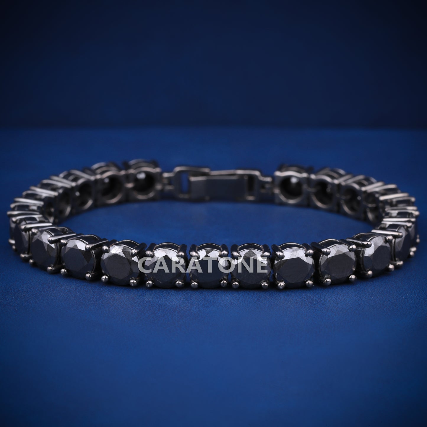 Luxury Mens black diamond tennis bracelet for men this valentine days