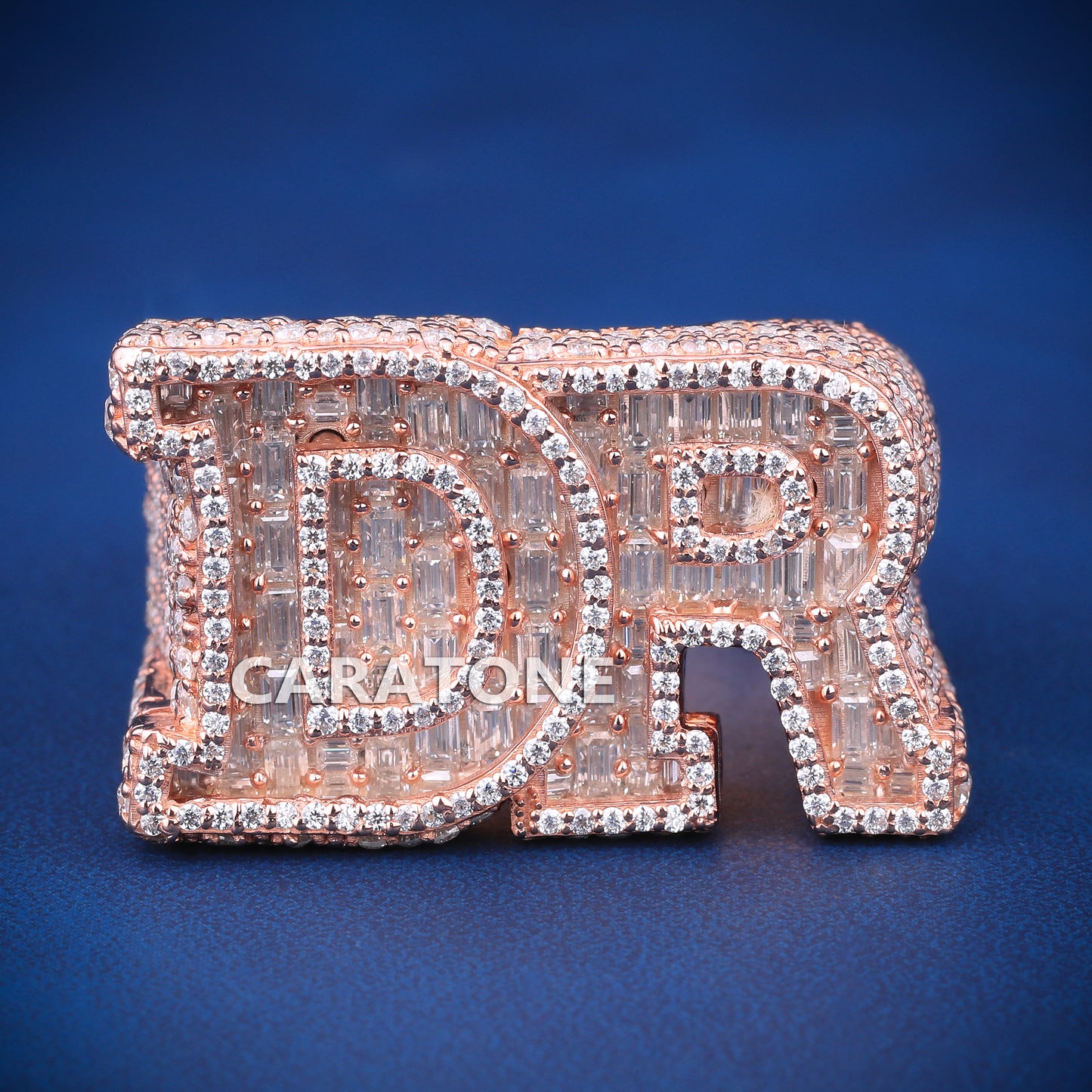 Customized letter hip hop ring Vvs Clarity Diamond