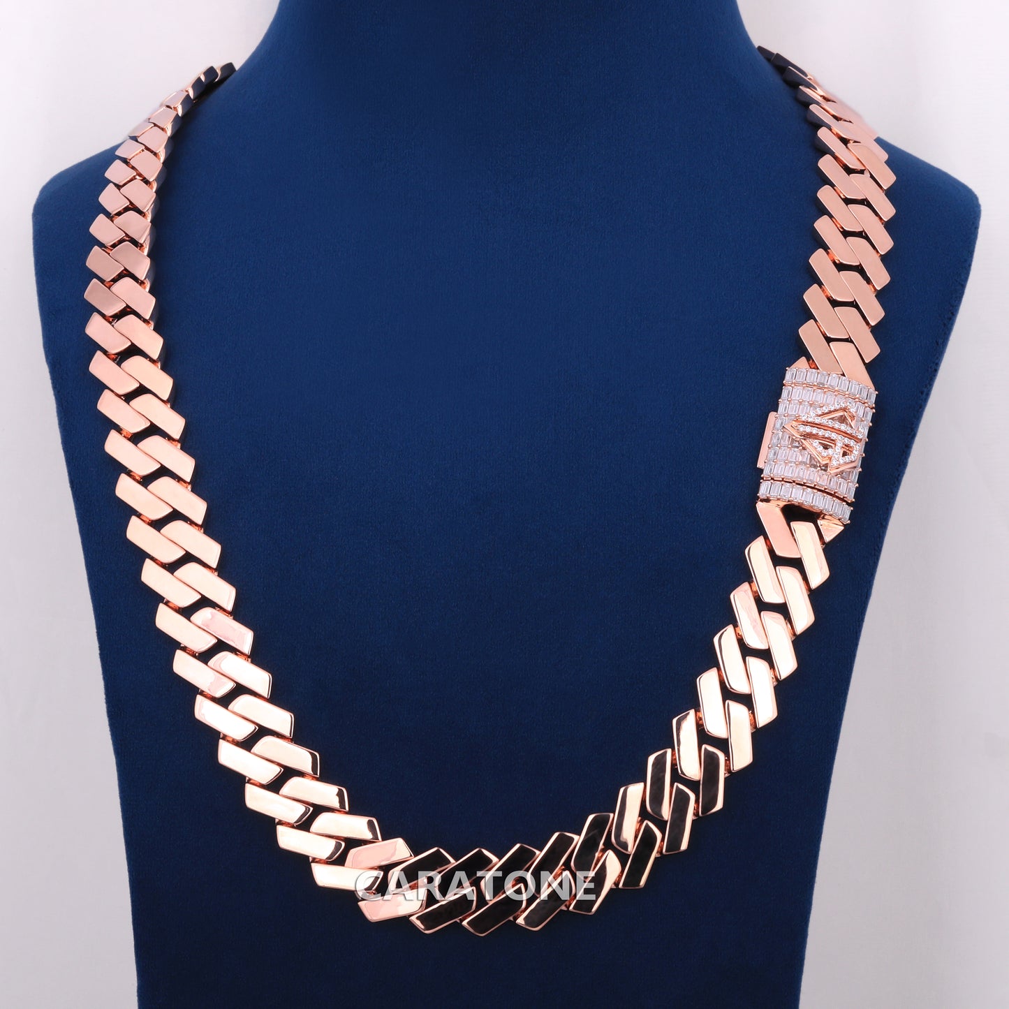 24 inch 18 mm custom made hip hop diamond cuban link chain for men