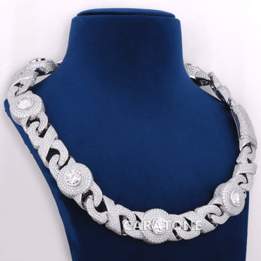 25 INCH 20 MM Infinity style diamond custom chains hip hop pass diamond tester jewelry
