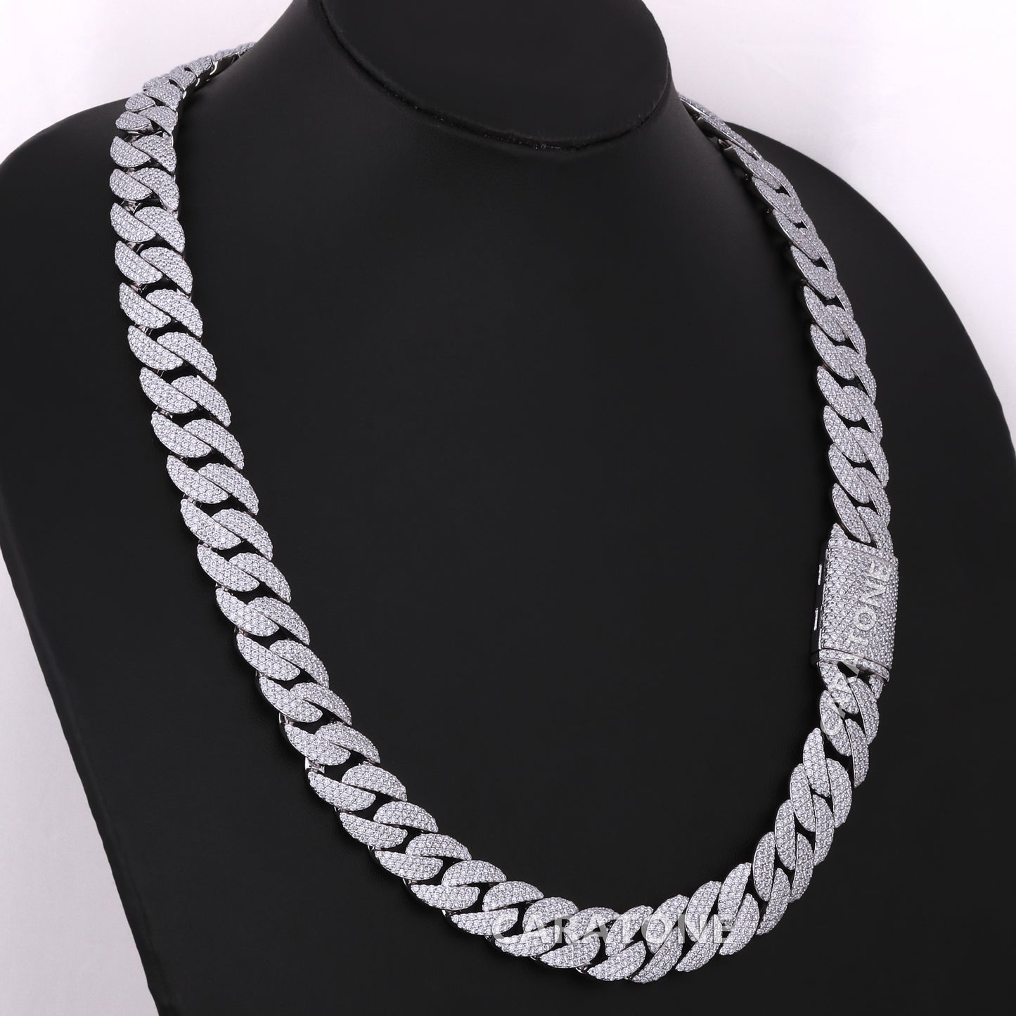 24 inch 22 mm hip hop cuban diamond chain for men d color vvs clarity
