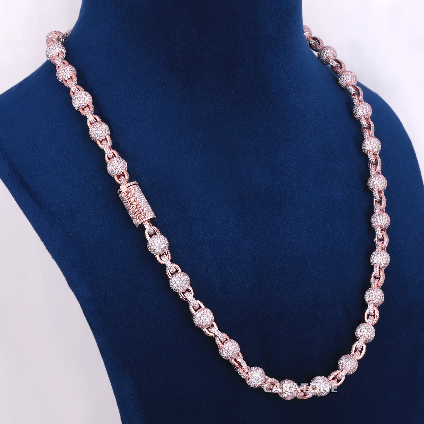 20 inch 7 mm custom made fancy designer chain for unisex VVS clarity def color diamonds