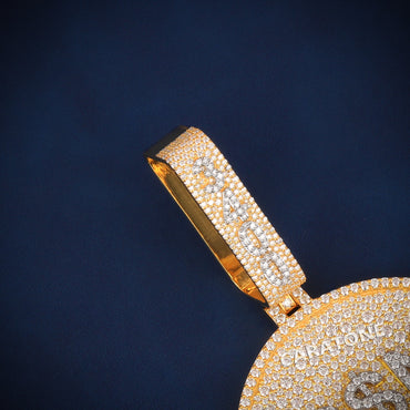 Oversized R$N PHILLY Hip Hop Pendant with Round Lab Grown Diamonds