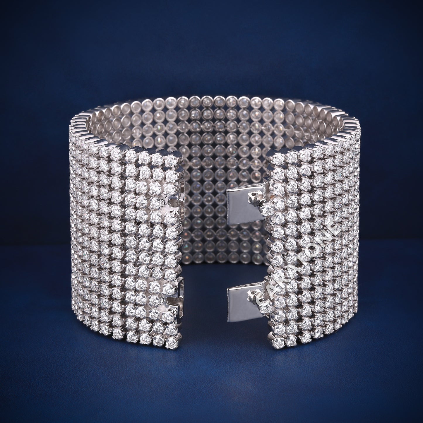 New arrival tennis style 7.5 inch hiphop diamond bracelet for men women