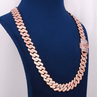 24 inch 18 mm custom made hip hop diamond cuban link chain for men
