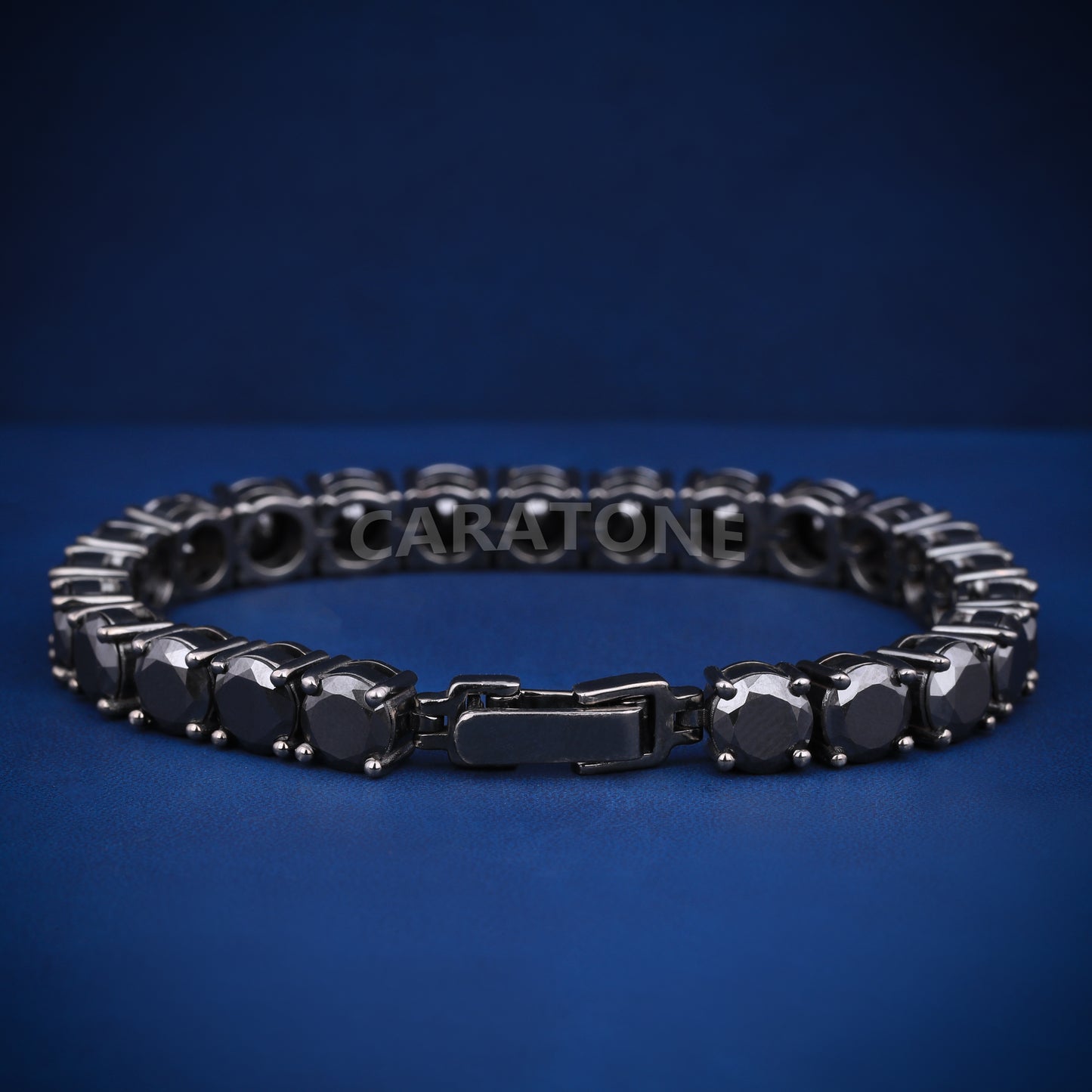 Luxury Mens black diamond tennis bracelet for men this valentine days