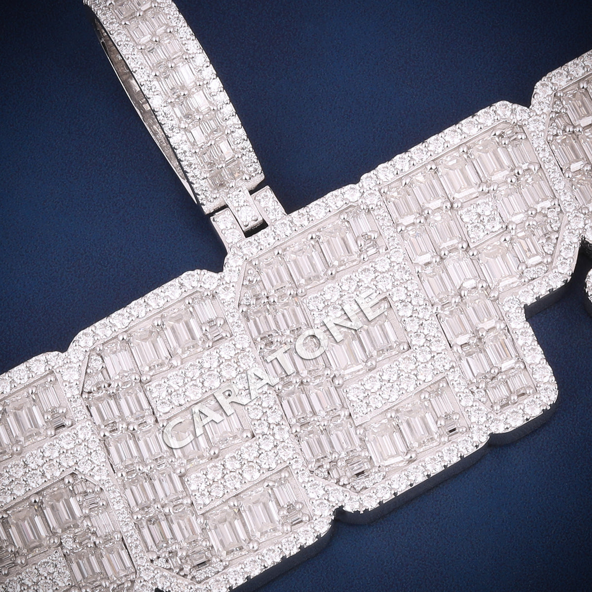 Custom Iced Out SEBAS Name Hip Hop Pendant with Lab Grown Diamonds
