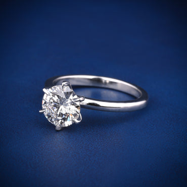 Proposal wedding 1.60CT round vvs diamond ring