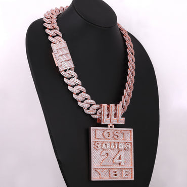 925 Sterling Silver With Lab Diamond Chain And Pendant