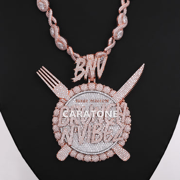Two Tone Color Chain With Infinity Link Chain In 925 Sterling Silver With Lab Diamond