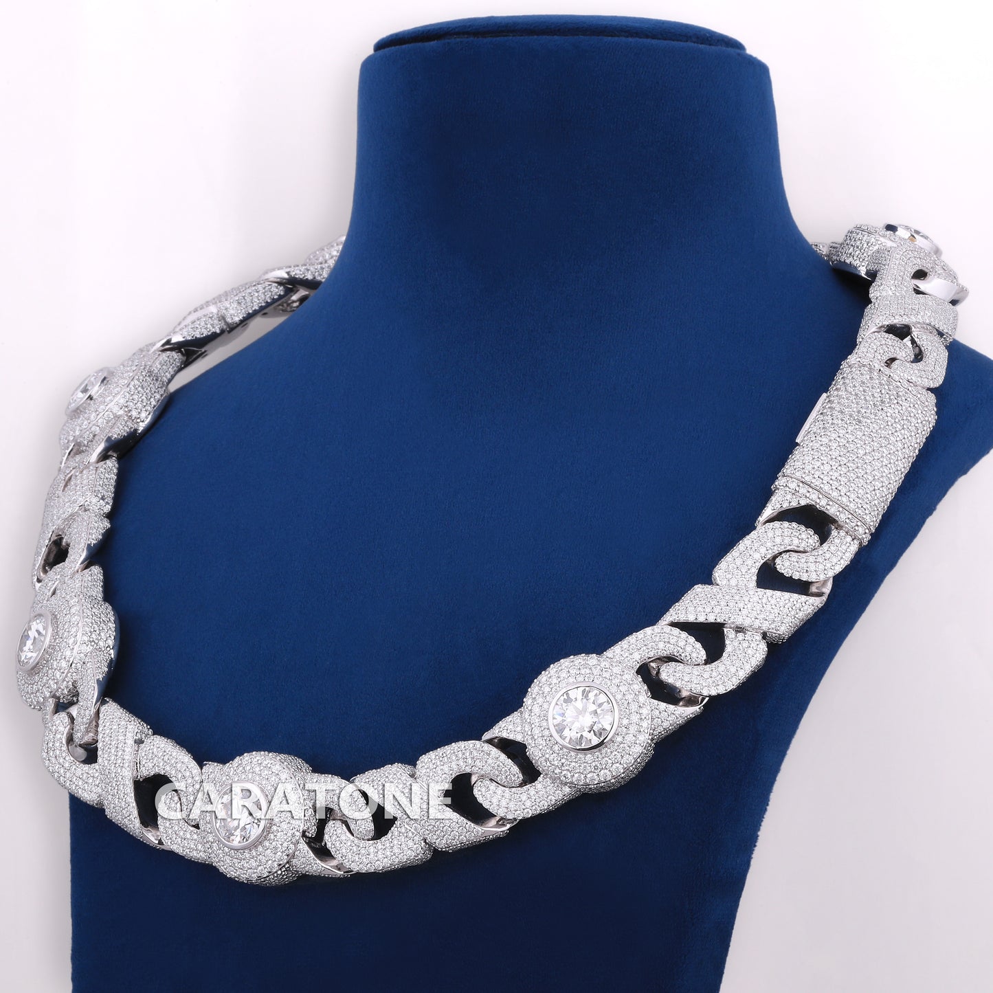 25 INCH 20 MM Infinity style diamond custom chains hip hop pass diamond tester jewelry
