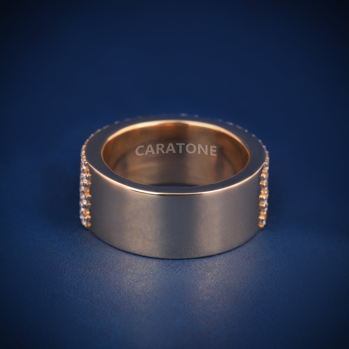 Luxury 14 Kt Gold Round Brilliant Cut Lab-Grown Diamond VVS Clarity Hip-hop Band
