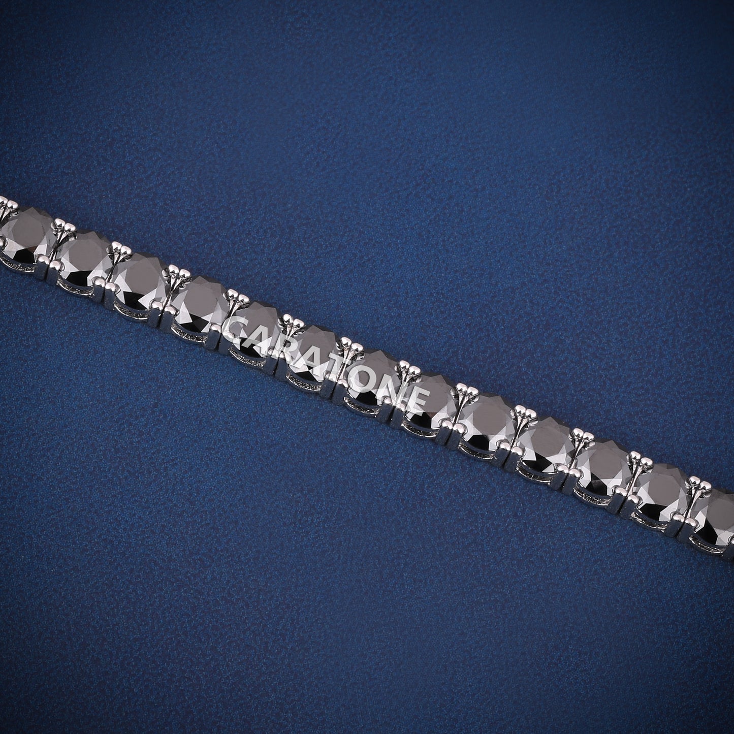 4 mm Black Diamond Tennis Bracelets for Mens