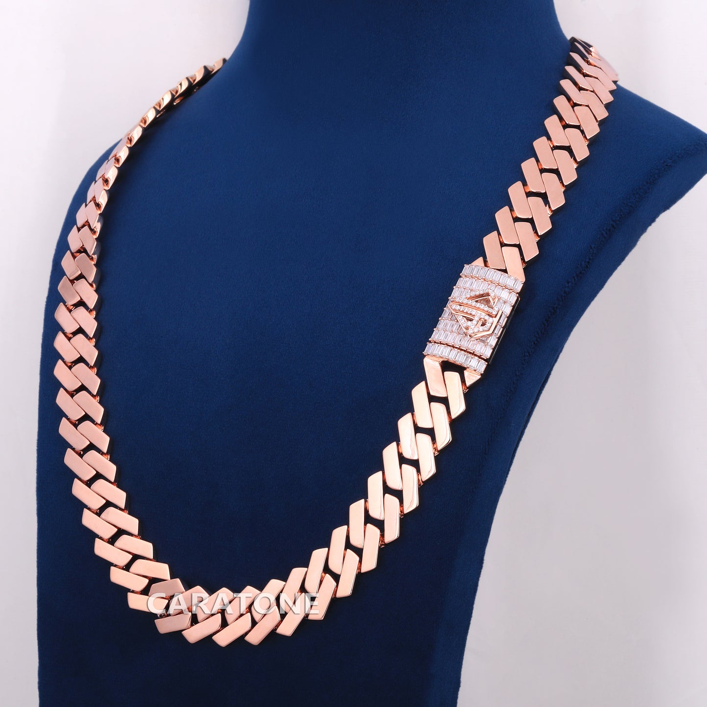 24 inch 18 mm custom made hip hop diamond cuban link chain for men