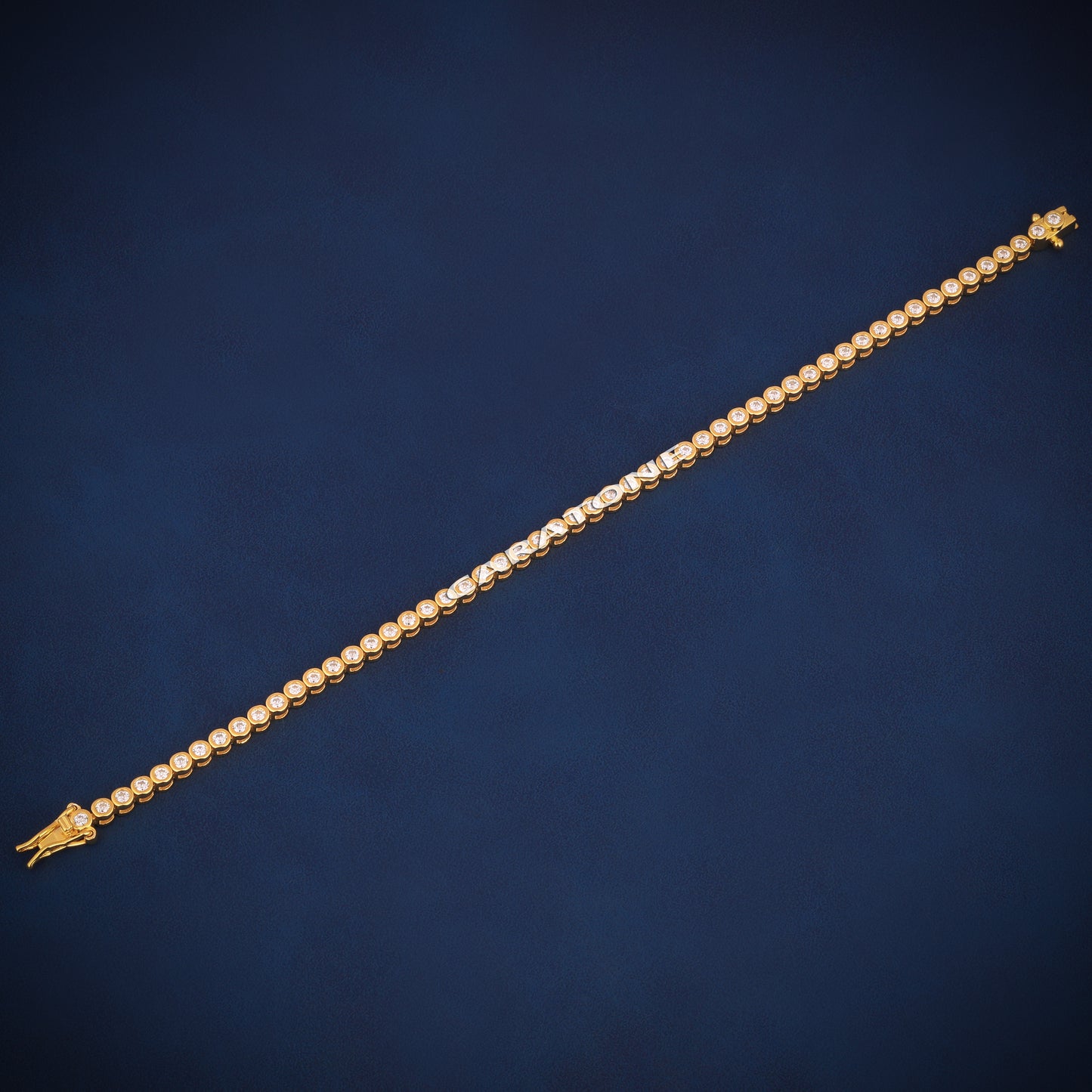 Fully yellow bezel set 5 mm diamond tennis bracelet