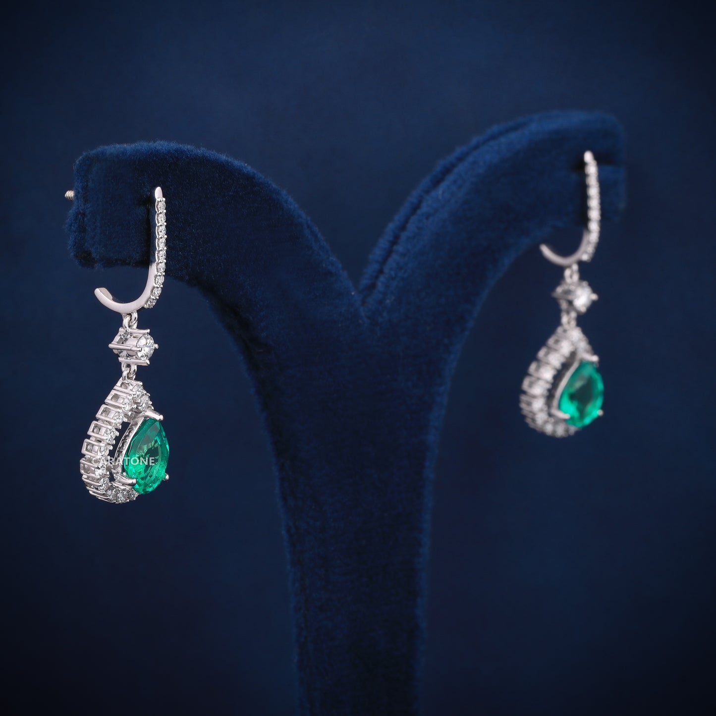 14KT Gold Lab-grown Diamond VVS Clarity Pear-Shaped Drop Earrings