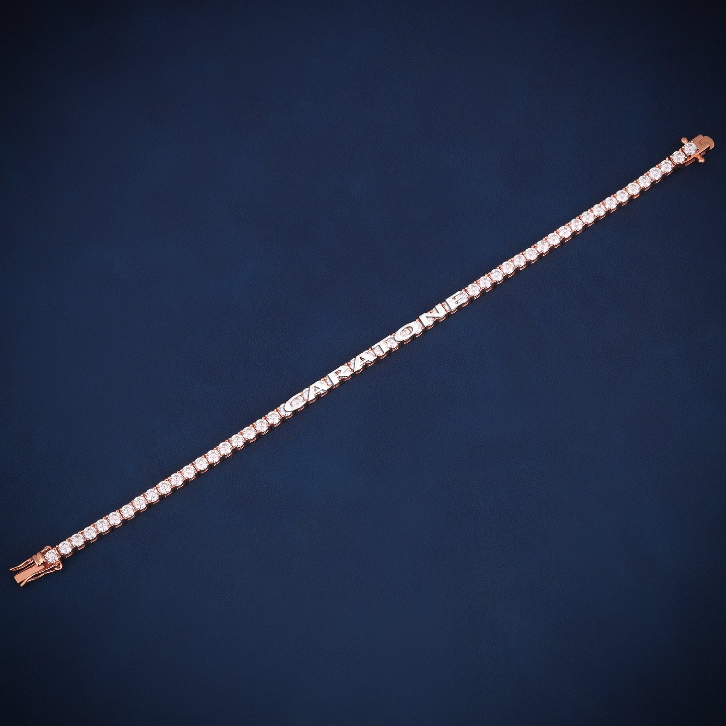Rose gold VVS diamond 3 mm 7 inch tennis bracelet
