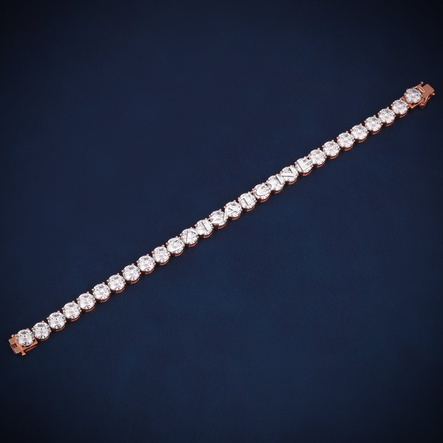 7 inch 6 mm rose gold tennis bracelet for women