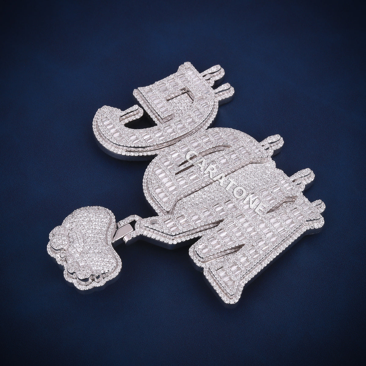 Custom Iced Out YADG Hip Hop Pendant with Baguette Lab Grown Diamonds