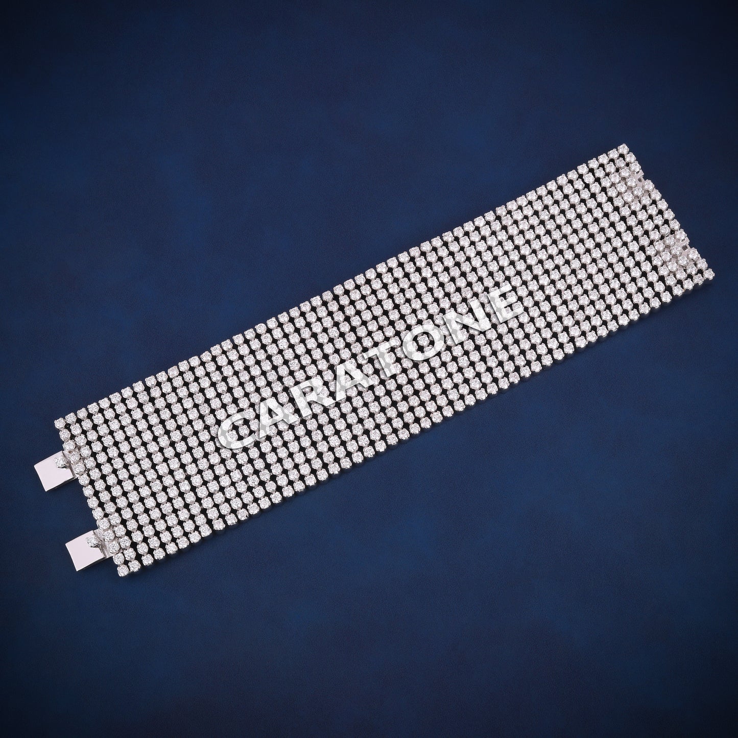 New arrival tennis style 7.5 inch hiphop diamond bracelet for men women