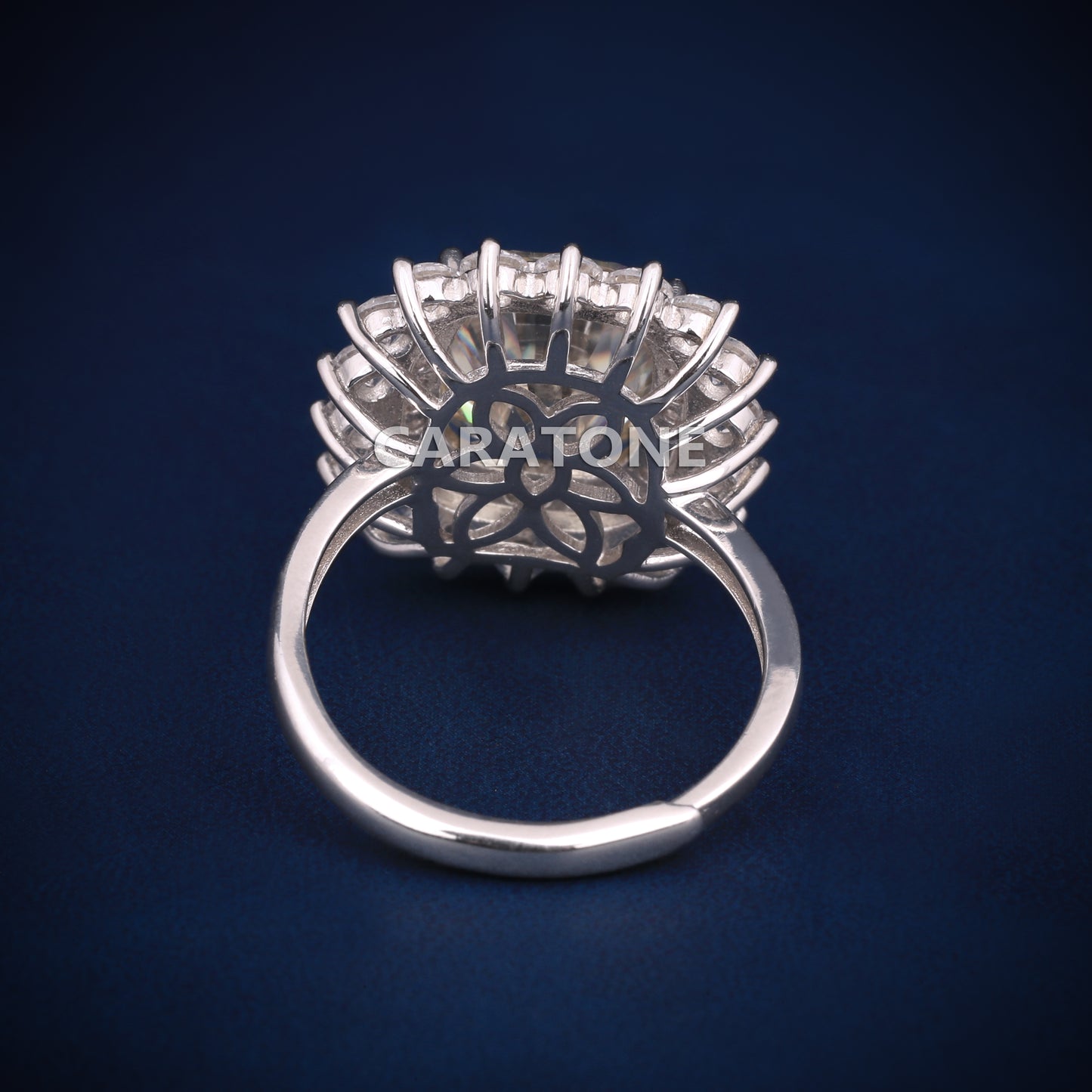 Yellow Cushion Engagement Diamond Ring