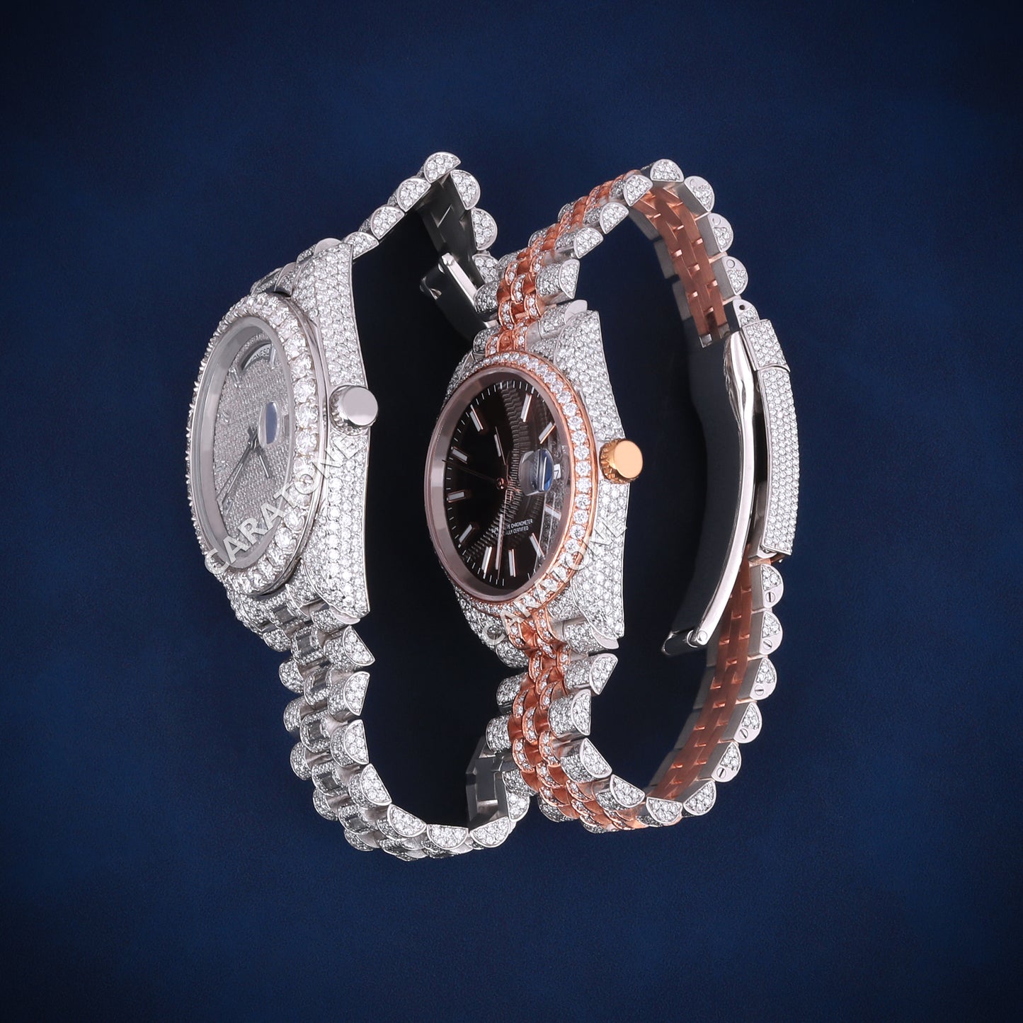 His and hers customized hip hop diamond watch this valentine