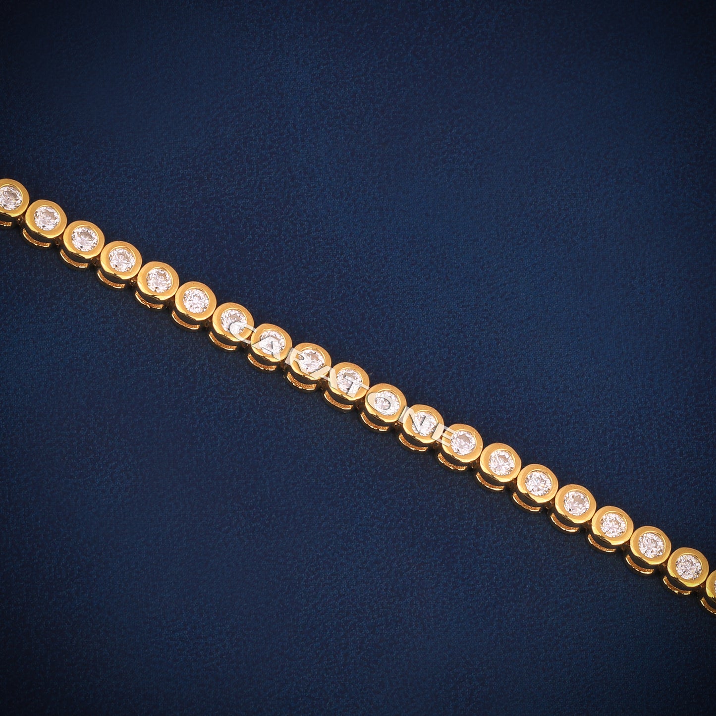Fully yellow bezel set 5 mm diamond tennis bracelet