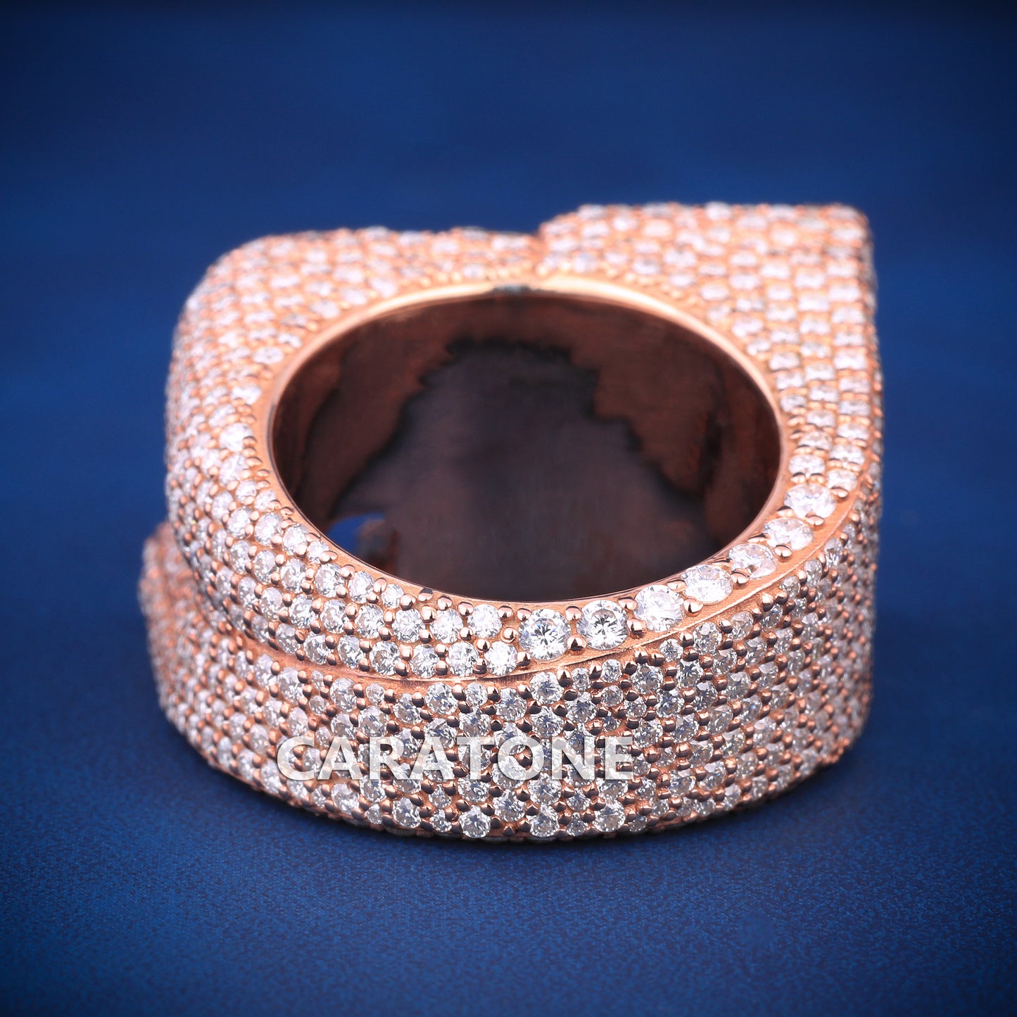 Customized letter hip hop ring Vvs Clarity Diamond