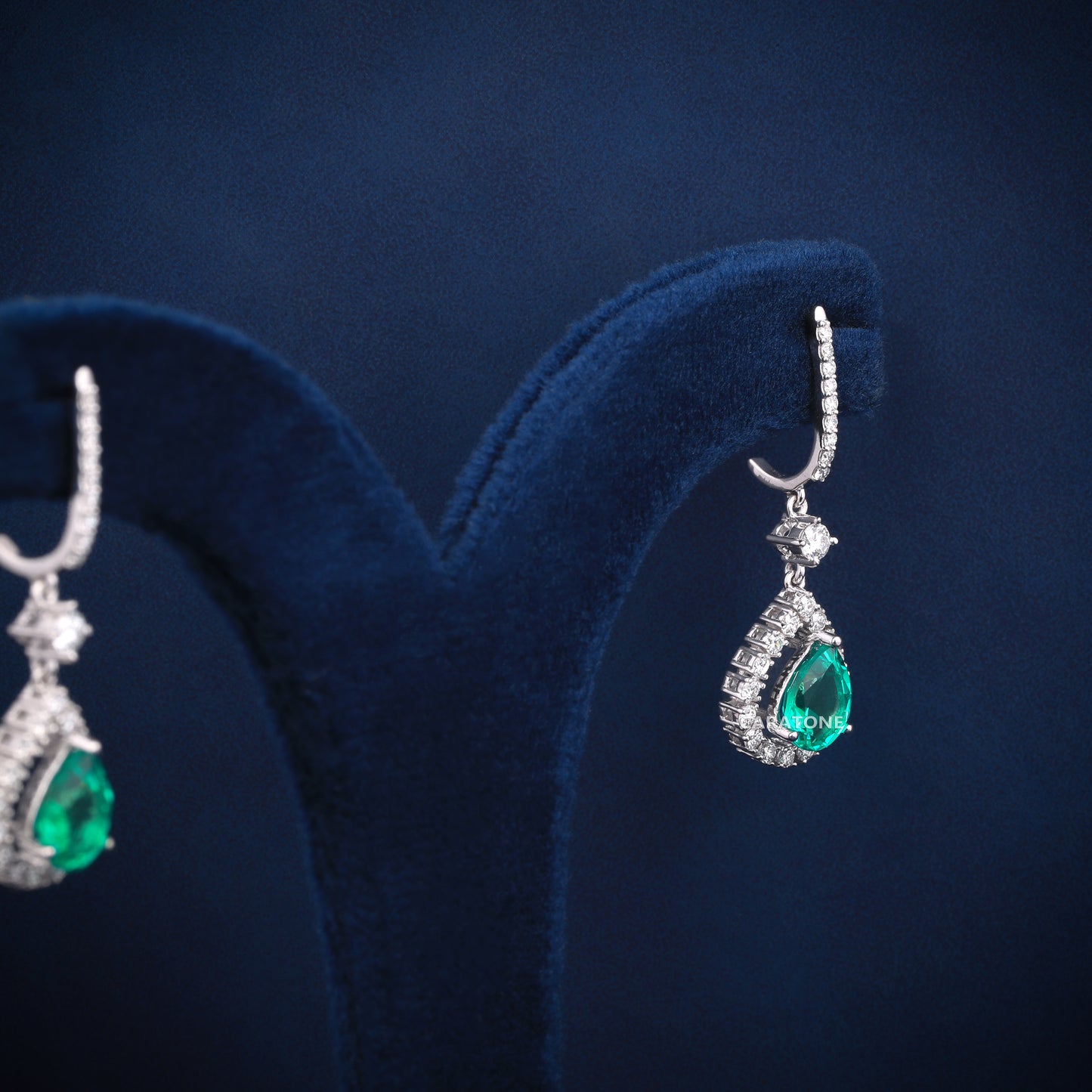 14KT Gold Lab-grown Diamond VVS Clarity Pear-Shaped Drop Earrings