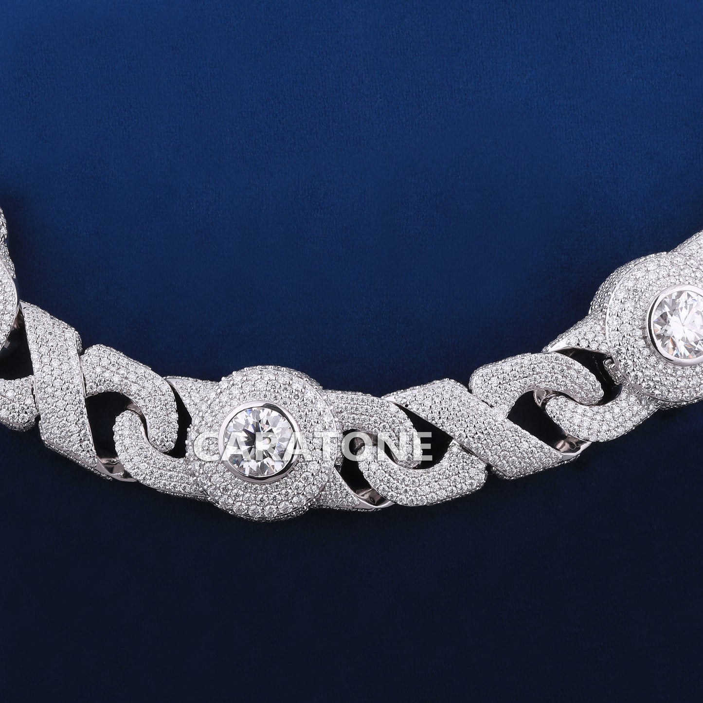 25 INCH 20 MM Infinity style diamond custom chains hip hop pass diamond tester jewelry