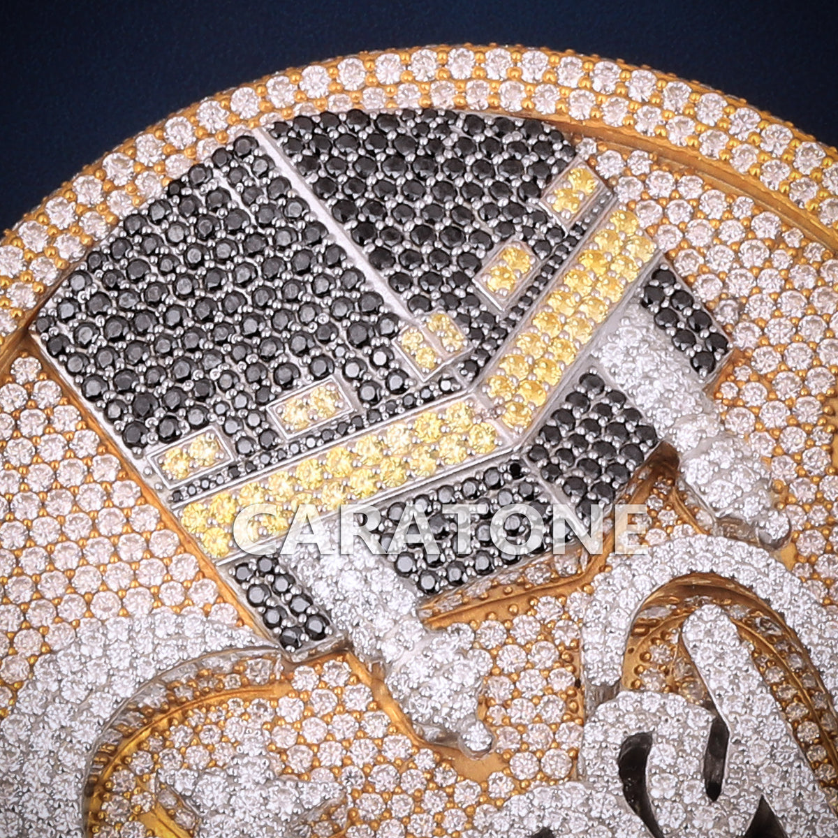 3D Alseem Diamond Pendant with Kaaba Design & Allah Bail Lab Grown Diamonds