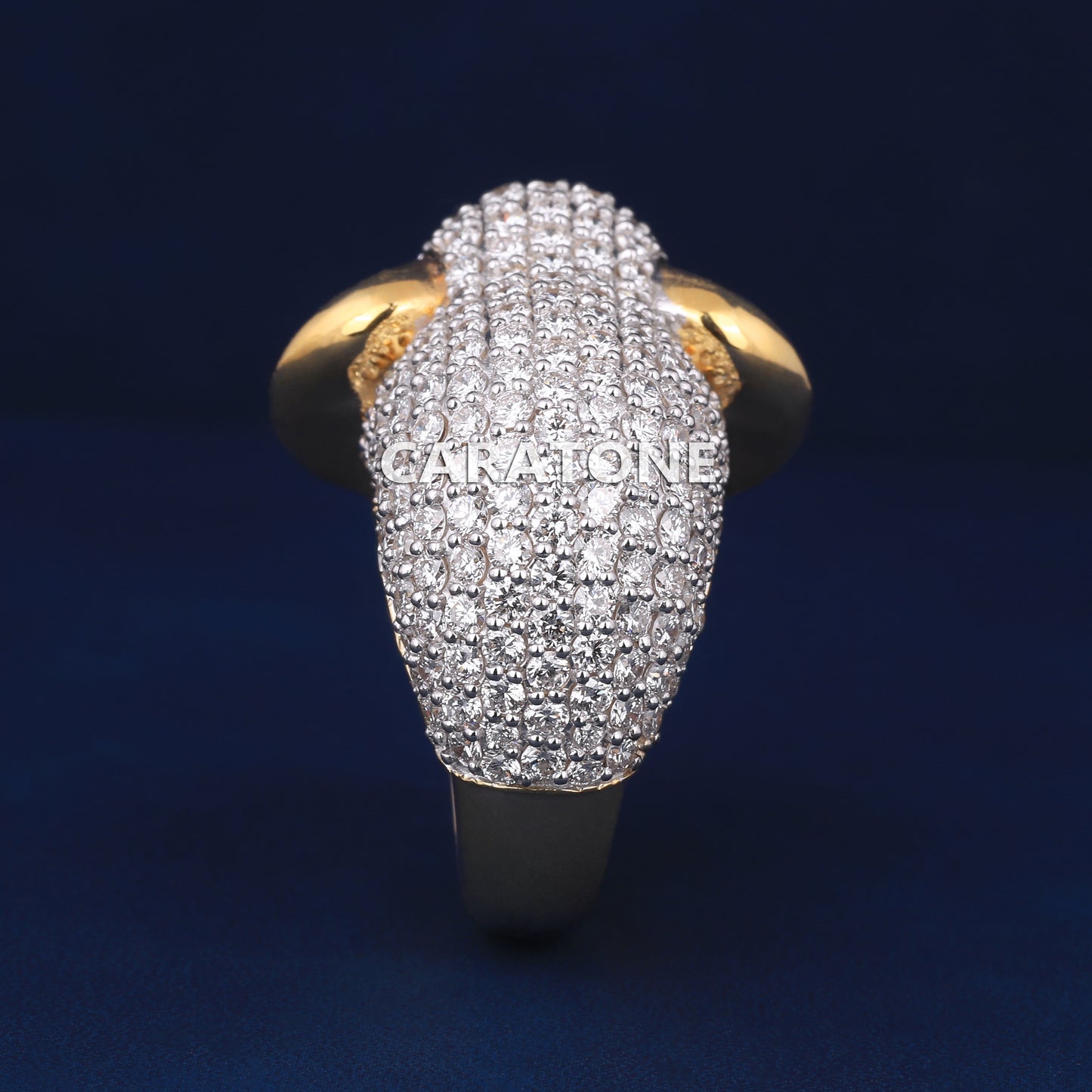 Elephant style hip hop unisex diamond ring