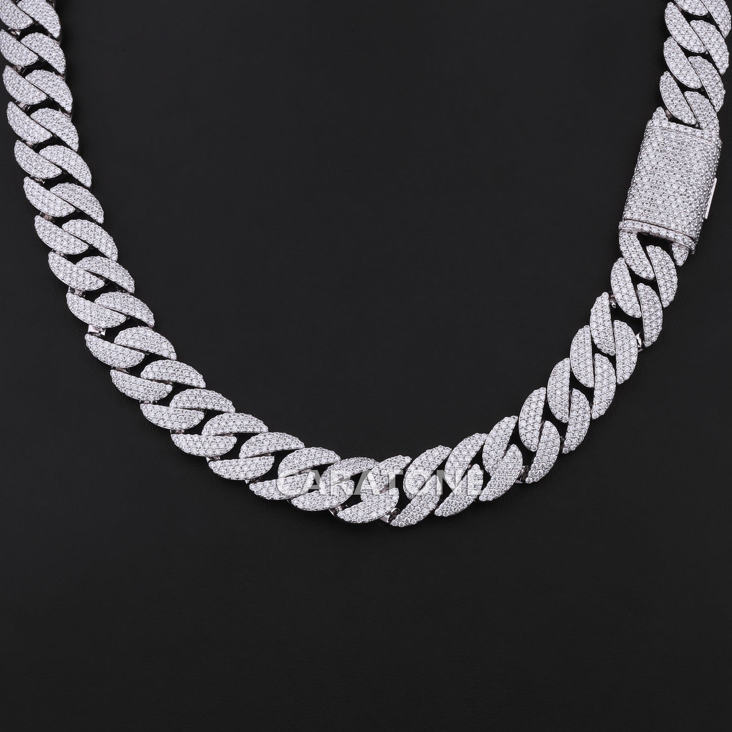 24 inch 22 mm hip hop cuban diamond chain for men d color vvs clarity