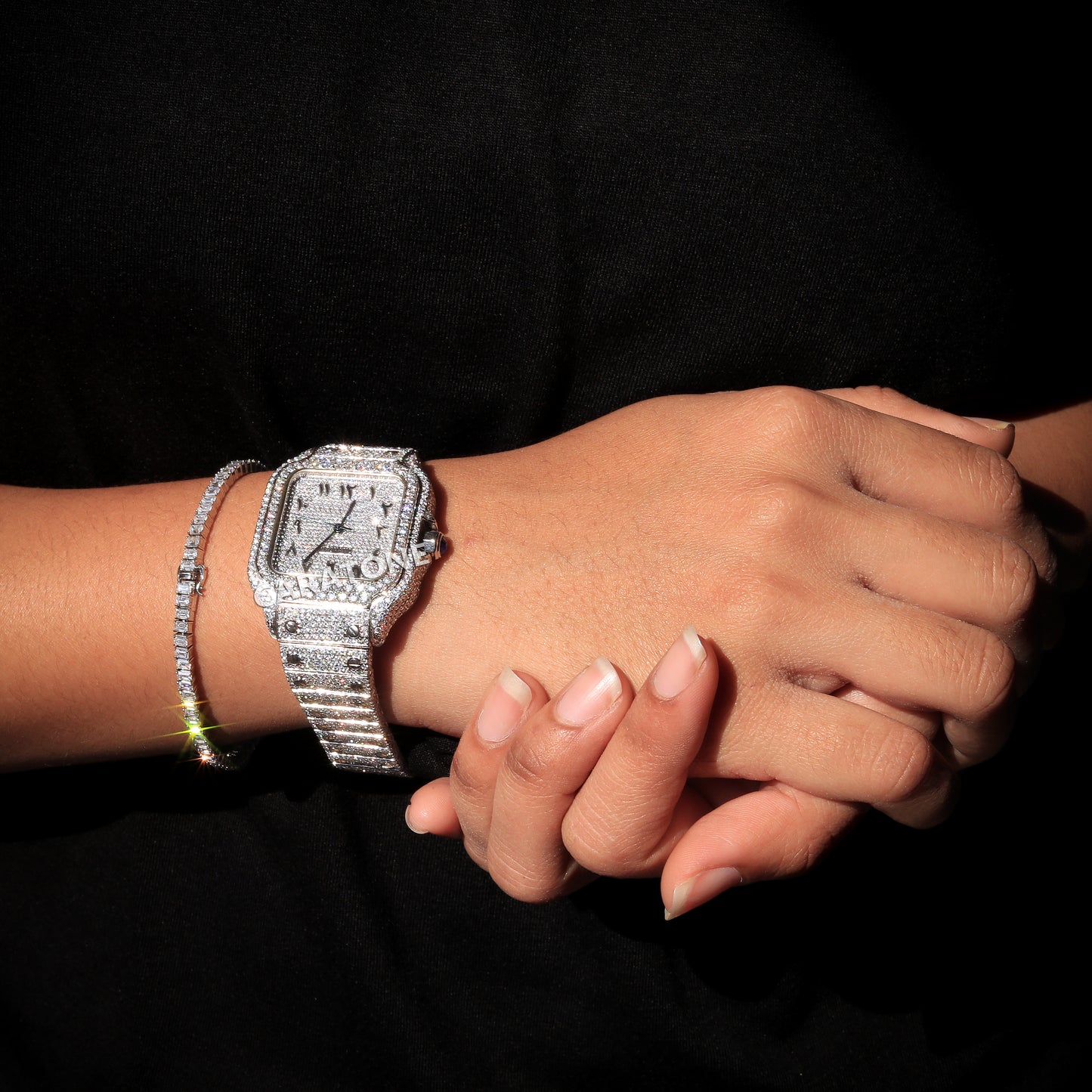 Buss Down Watch and Tennis Bracelet Combo Deals