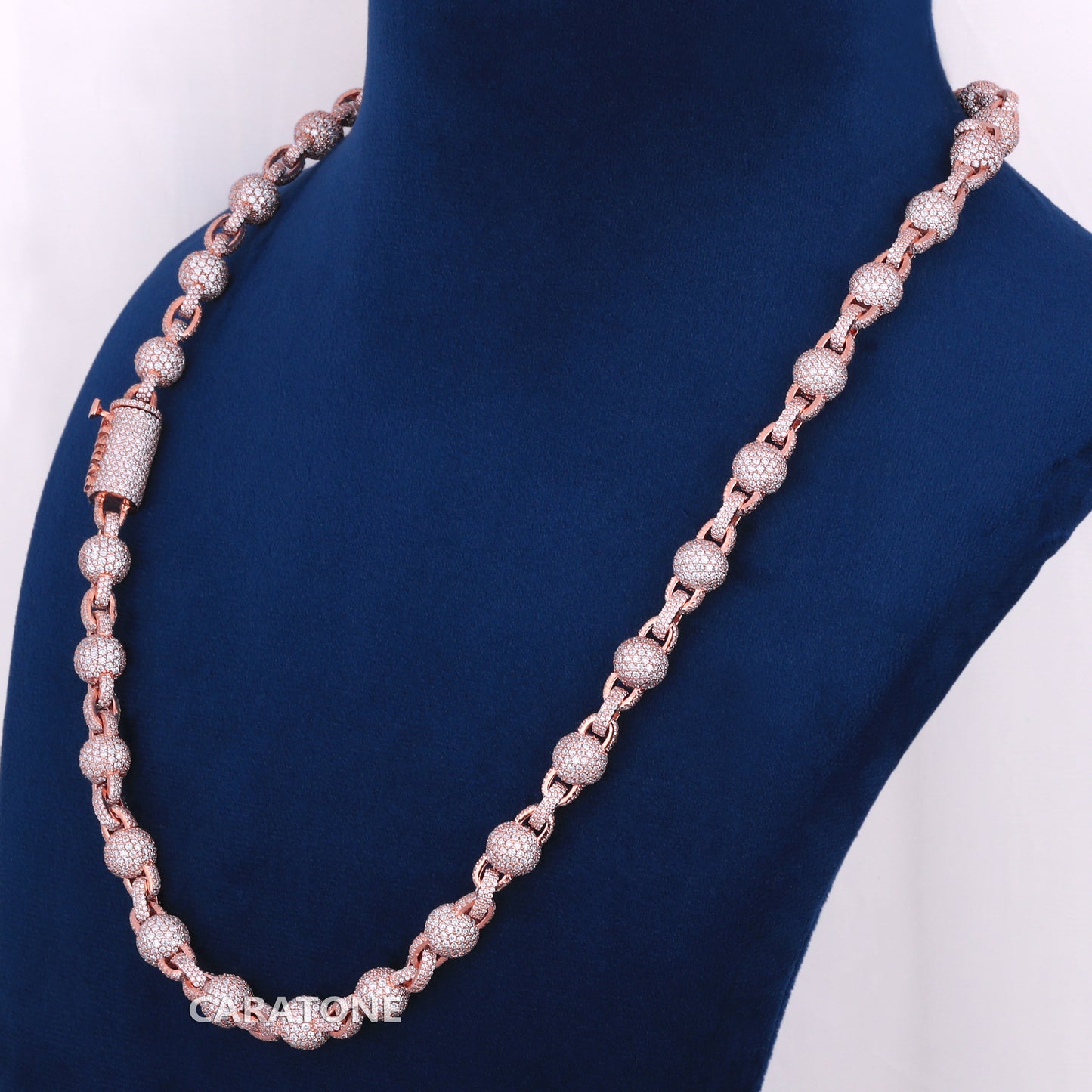 20 inch 7 mm custom made fancy designer chain for unisex VVS clarity def color diamonds