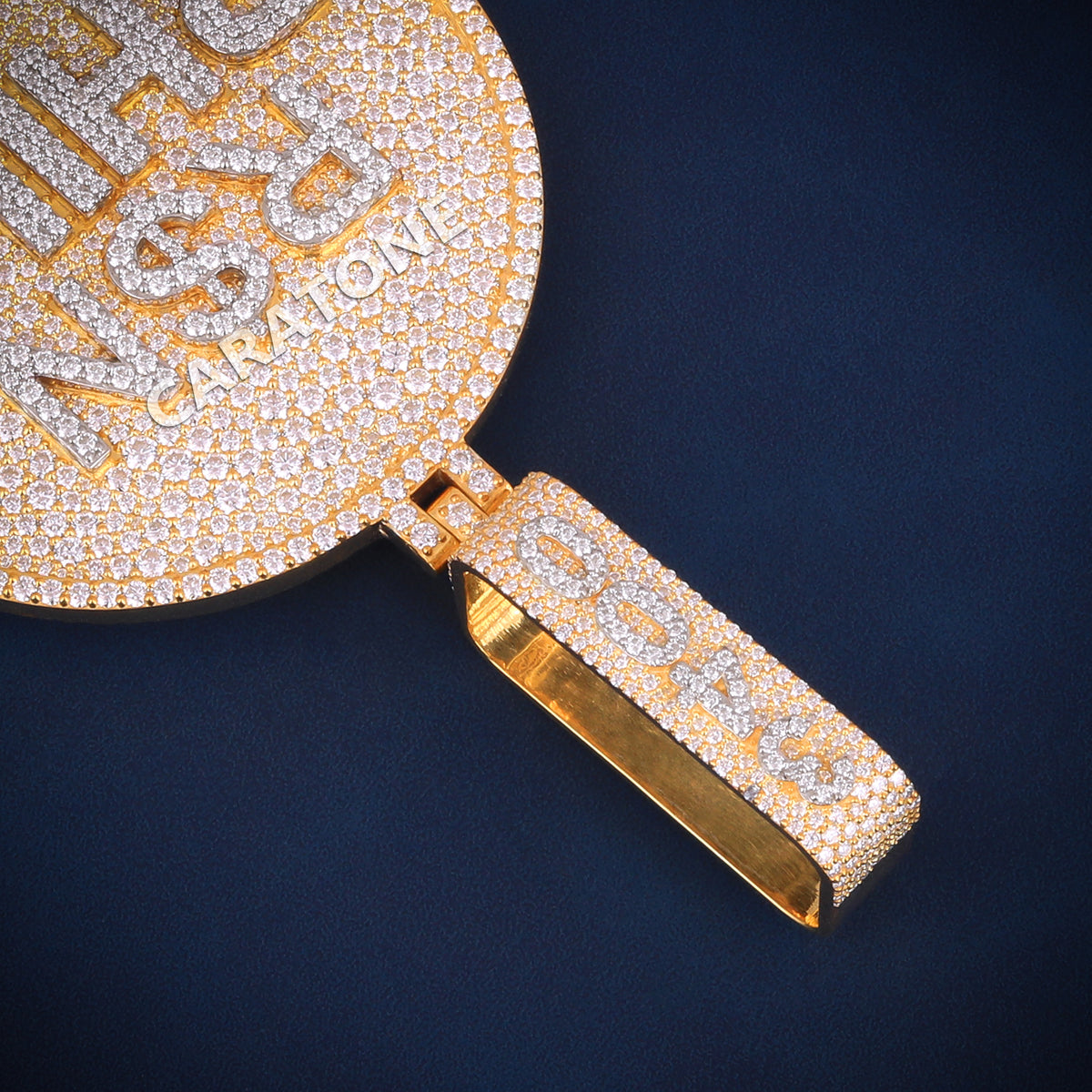 Oversized R$N PHILLY Hip Hop Pendant with Round Lab Grown Diamonds