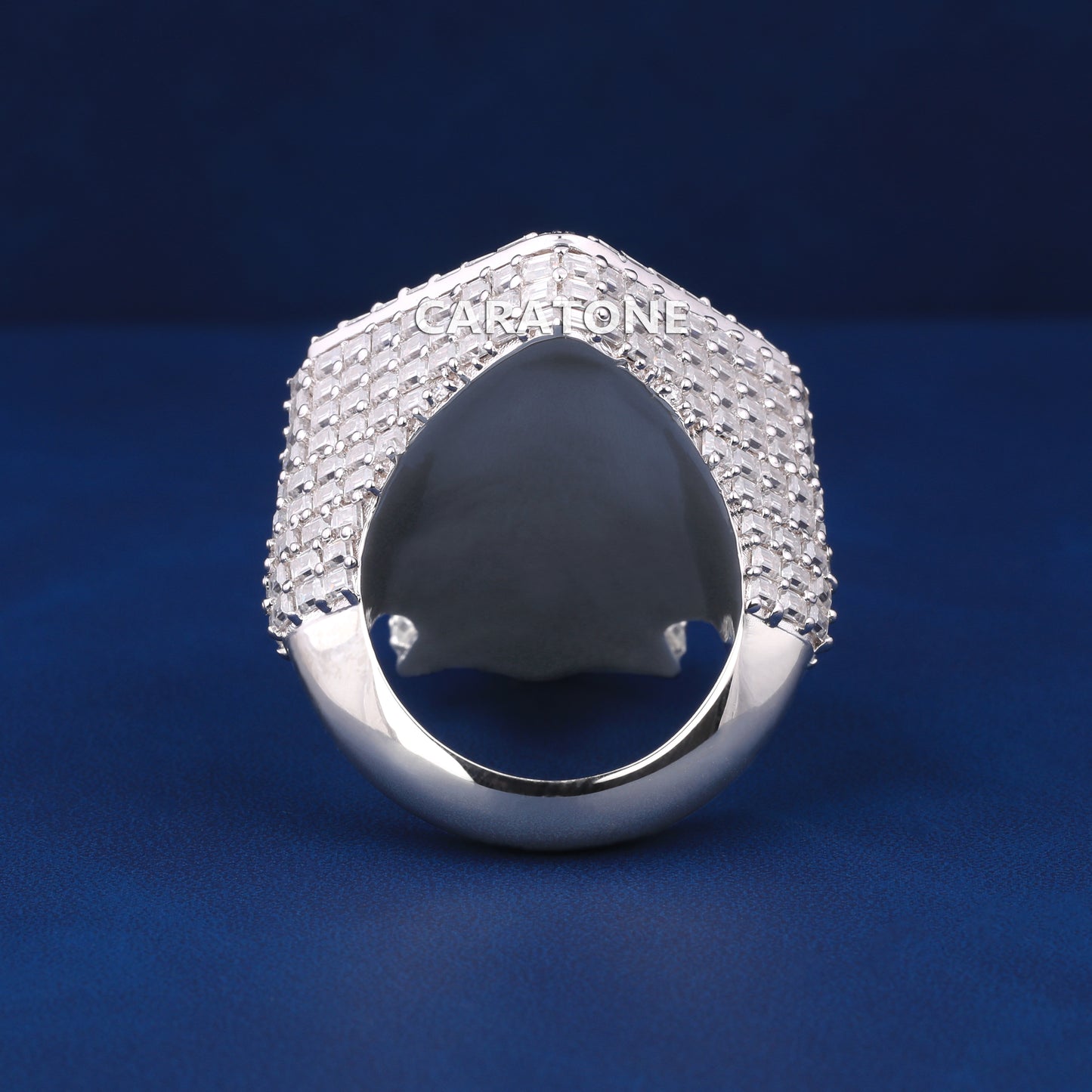 Christian cross hip hop heavy diamond ring for men