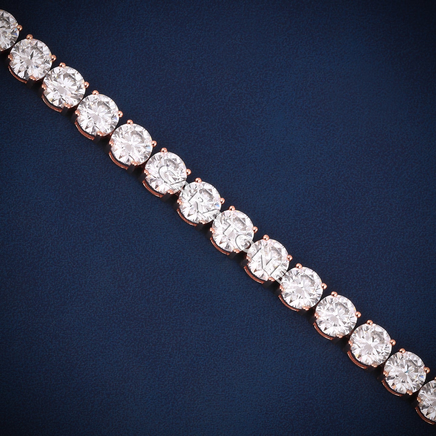 7 inch 6 mm rose gold tennis bracelet for women