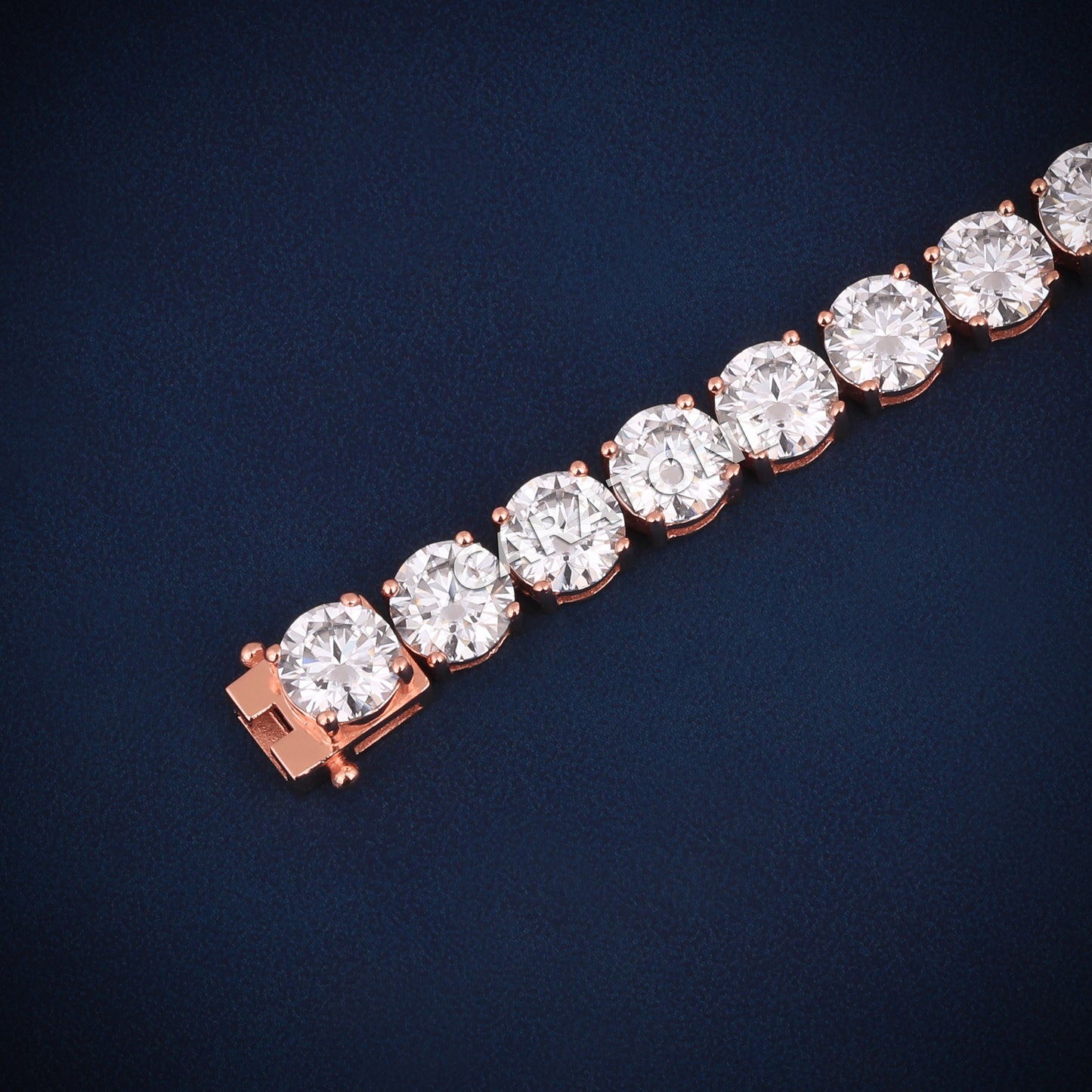 7 inch 6 mm rose gold tennis bracelet for women
