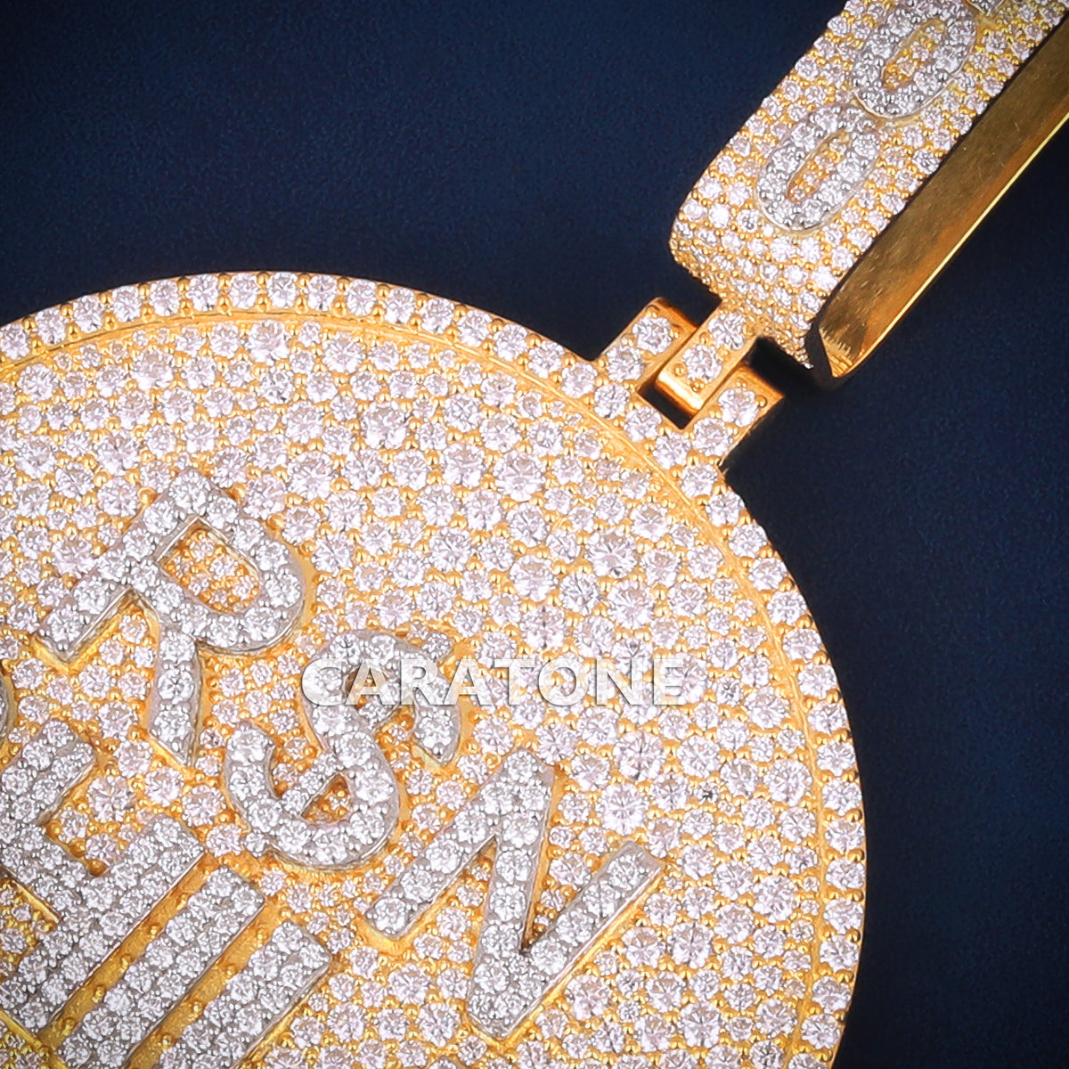 Oversized R$N PHILLY Hip Hop Pendant with Round Lab Grown Diamonds