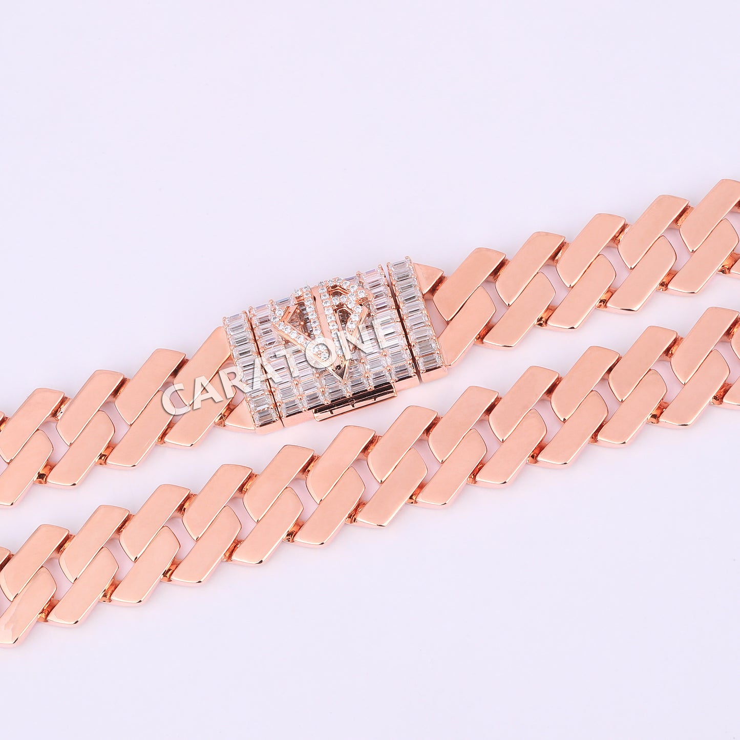 24 inch 18 mm custom made hip hop diamond cuban link chain for men