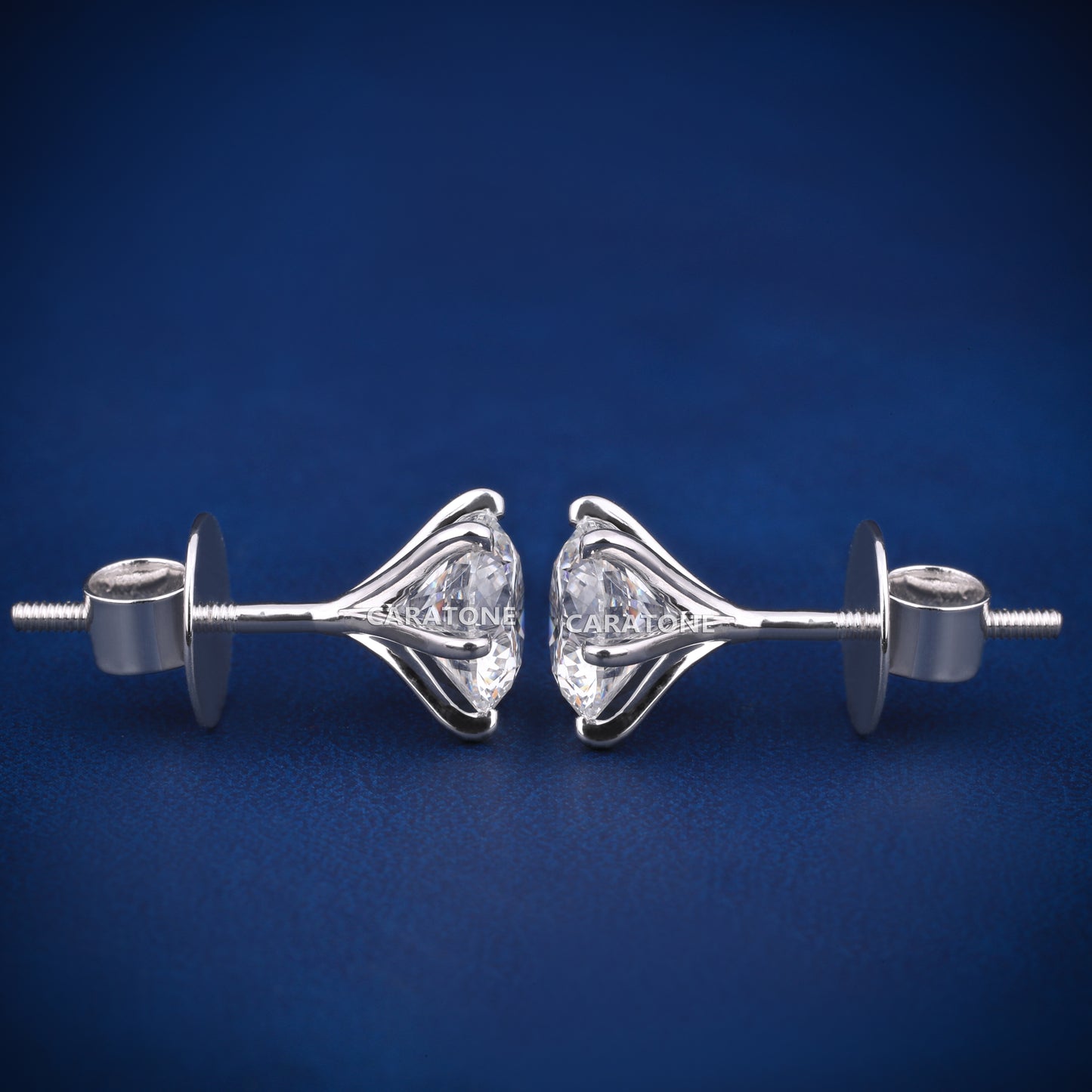 14KT Gold VVS Clarity Lab-grown Diamond Stud Earrings