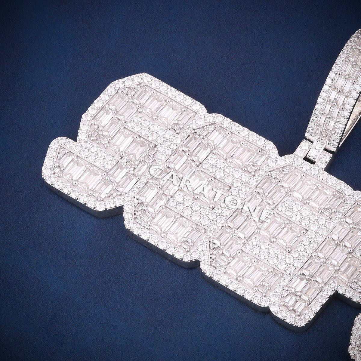 Custom Iced Out SEBAS Name Hip Hop Pendant with Lab Grown Diamonds